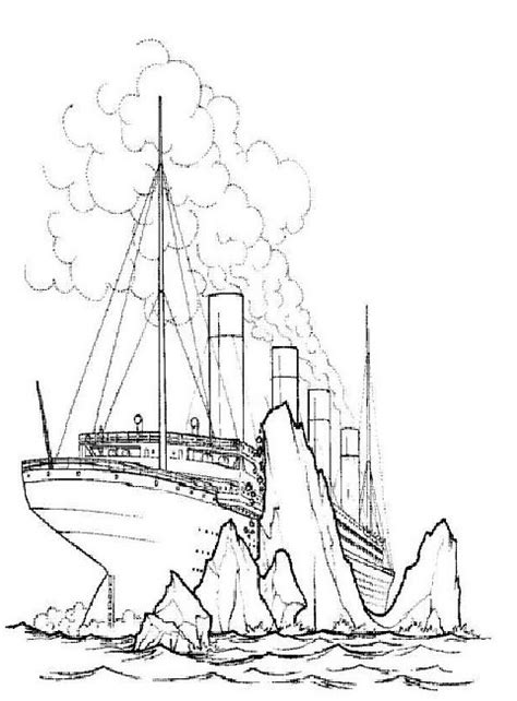 Titanic Sinking Coloring Pages at GetDrawings | Free download