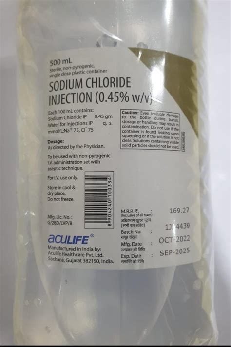 Aculife Compound Sodium Lactate Injection Packaging Size Ml At Rs