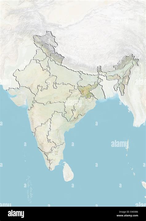 La India Y El Estado De Jharkhand Mapa En Relieve Fotograf A De Stock