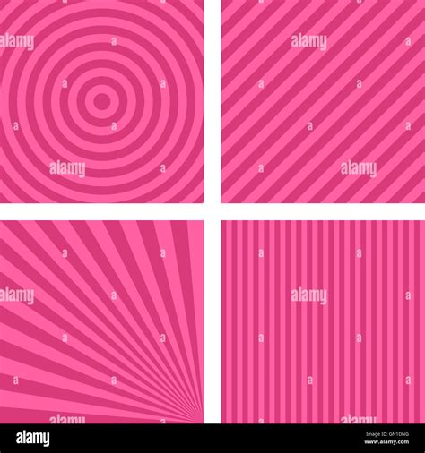 Simple pink striped pattern background set Stock Vector Image & Art - Alamy