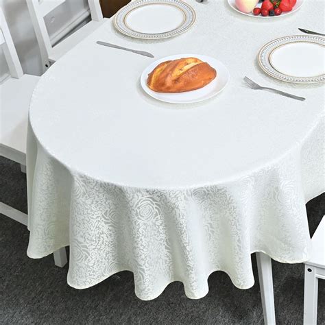 Amazon Haorui Oval Jacquard Tablecloth Peony Damask Patterns Table