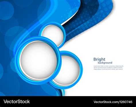 Abstract blue background with circles Royalty Free Vector