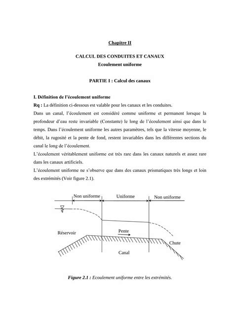 PDF Chapitre II Calcul Des Conduites Et Canaux DOKUMEN TIPS