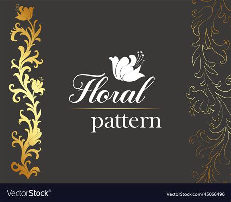 Golden Floral Pattern Royalty Free Vector Image