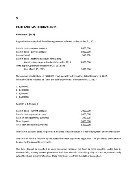 Pdfcoffee Accounting Solutions Intermediate Cash And Cash