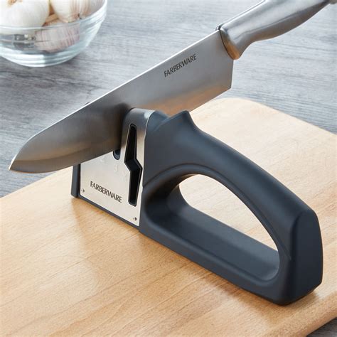 Farberware Edgekeeper 3 Stage Tabletop Kitchen Knife And Shear Sharpener 75 Inch Black Wayfair