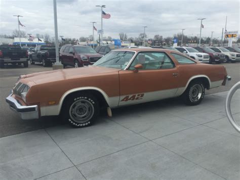 1977 Olds 442 350 Rocket V8 Classic Mandarin Orange White Interior For Sale