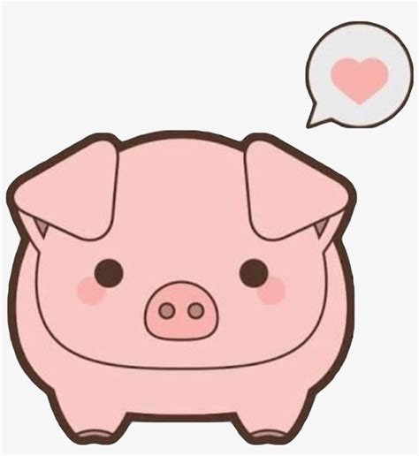 Pig Cute Kawaii Heart Kawaii Pigs Transparent PNG 1024x1064 Free