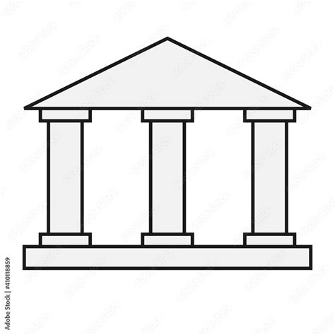 Three Pillars Line Blank Diagram Clipart Image Stock Vector Adobe Stock