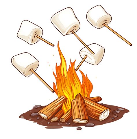 Marshmallow On A Stick Over A Fire