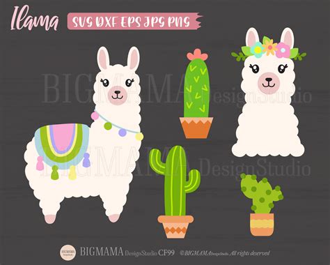 Llama Svgbaby Llama Dxfllama Svg Cut Filecute Llama Etsy