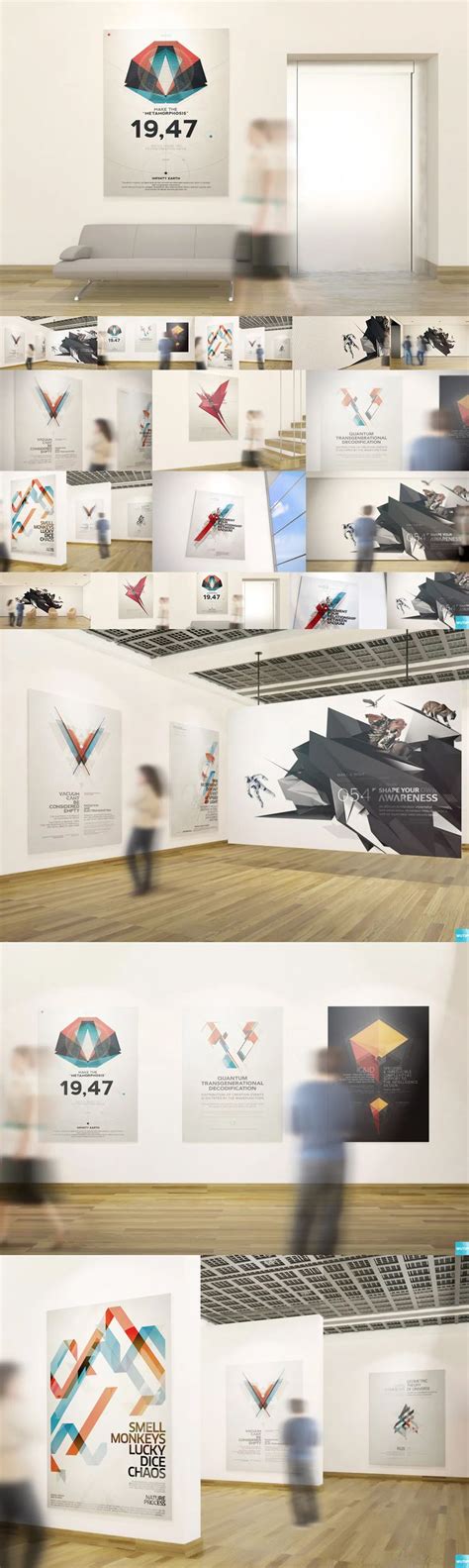 Poster And Art Wall Mockups Art Wall Poster Wall