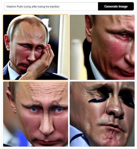 Vladimir Putin crying after losing his election: : r/weirddalle