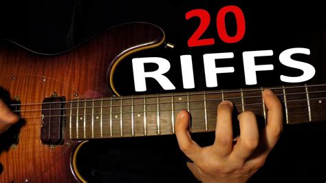 Top 20 Clean Guitar Riffs Youtube