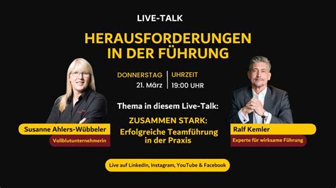 Live Talk Herausforderungen in der Führung YouTube