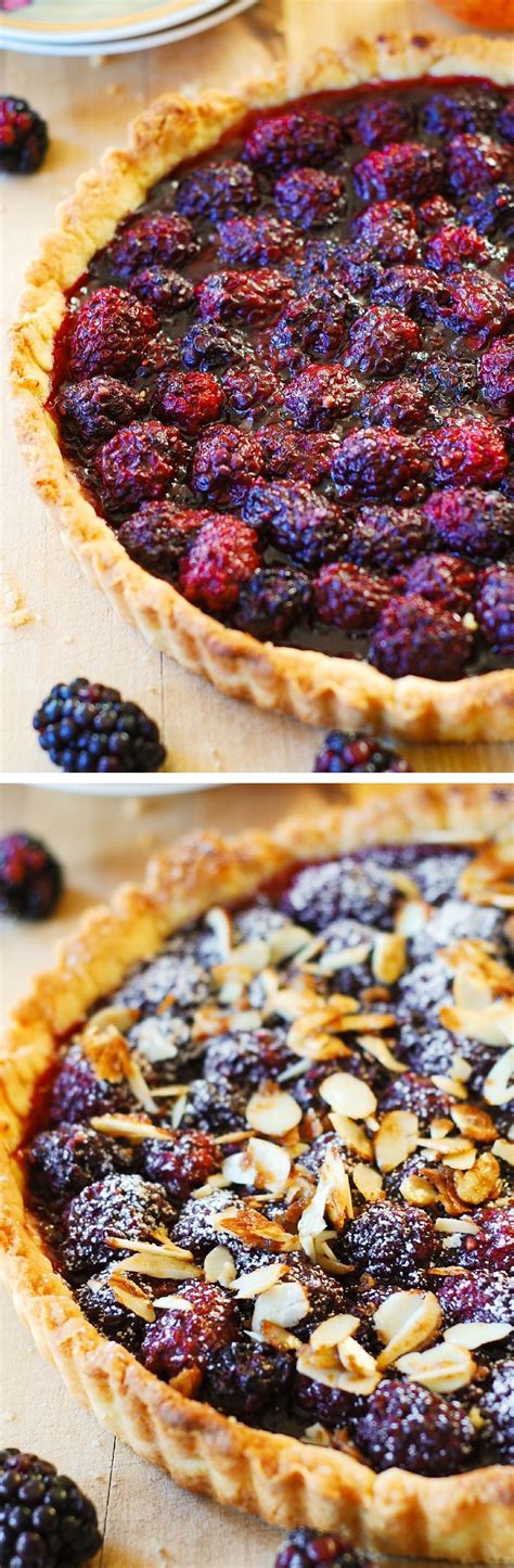 Blackberry Tart With Toasted Almonds Sweet Tarts Summer Dessert Recipes Raspberry Recipes