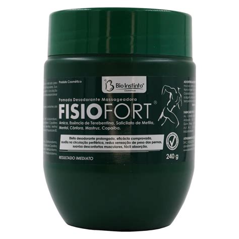 Pomada Massageadora Fisiofort 240g Bio Instinto Shopee Brasil