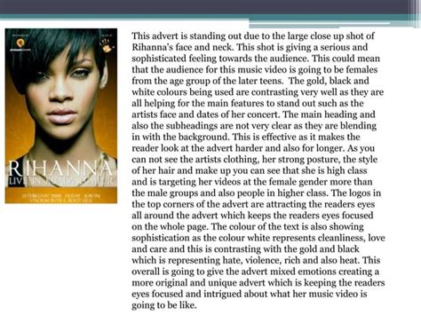 Music video magazine adverts examples | PPT