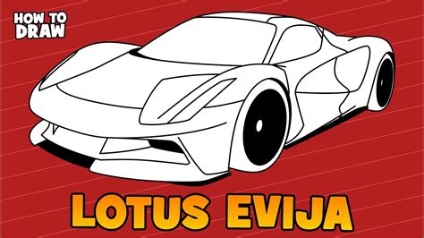 How To Draw A Car Lotus Evija YouTube