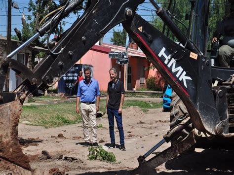 Avanza la obra de cloacas en Bº San Cayetano Municipalidad de San