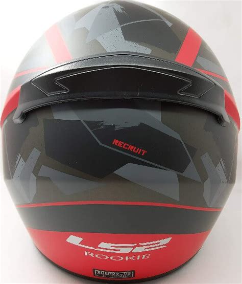 Ls Ff Rookie Recruit Matt Black Red Full Face Helmet Custom Elements