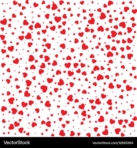 Valentines Day Seamless Pattern Red Small Hearts Vector Image