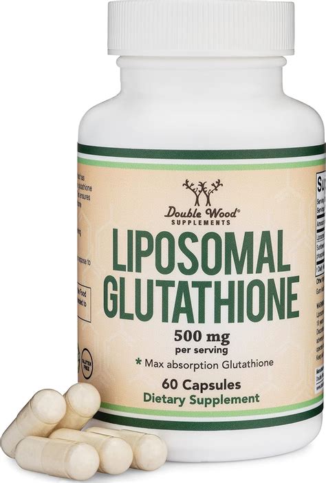 Liposomal Glutathione Supplement 500mg Per Serving 60 Capsules