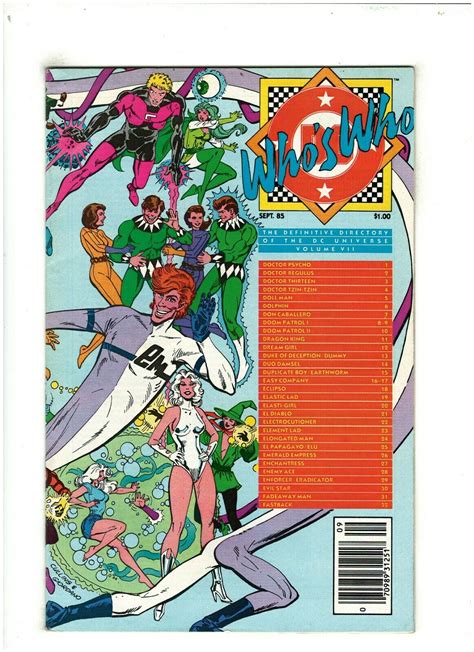 Dc Who S Who 7 Fn Vf 7 0 Newsstand Dc Comics 1985 Doom Patrol And Eclipso Comic Books Modern