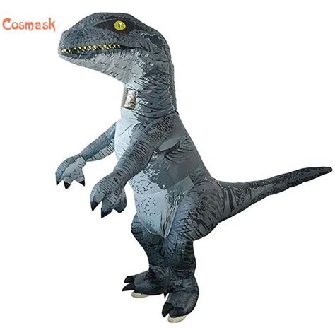 Cosmask Inflatable T Rex Dinosaur Costume Halloween Blow Up Deluxe Dinosaur Fancy Dress Costume