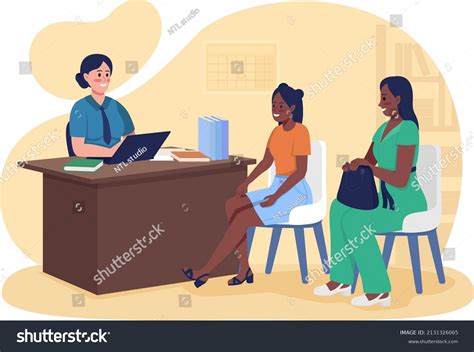 Principal Office 2d Vector Isolated Illustration Stock Vector Royalty