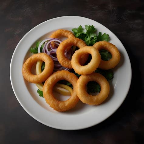 Premium Photo | Crispy Onion Rings with Creamy Dipping Sauce