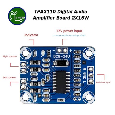 Tpa Dual Channel Stereo Digital Audio Amplifier Board W W