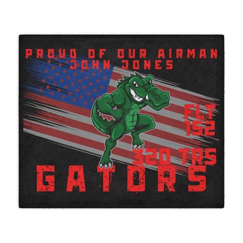 320 Trs Gators Blanket Banner Bmt Graduation Airmans Run Gators