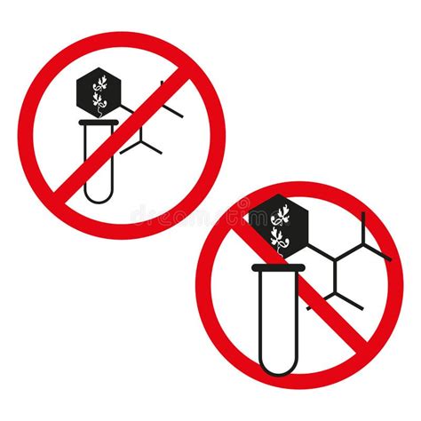 Sin Conjunto De Iconos Químicos Símbolos De Laboratorio Prohibidos