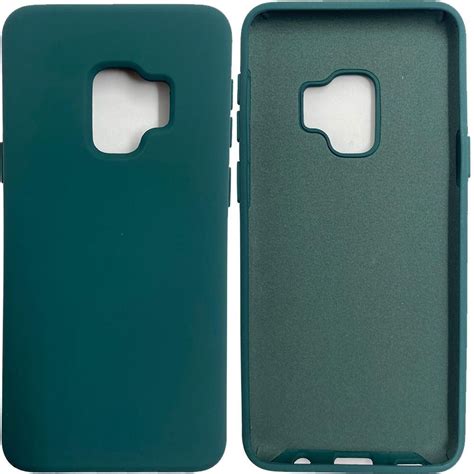 Capa Silicone Premium Aveludada Veludo Para S9 Plus Verde Submarino