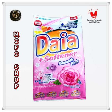 Promo Daia Softener Romantic Pink Bubuk Sabun Cuci Baju Pouch Gr