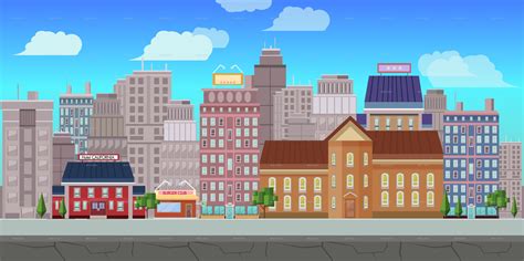 Fresh City Game Background Vector By Vitaliyvill Graphicriver