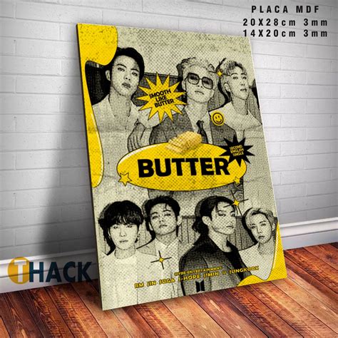 Placa Decorativa Bts Butter Kpop Mdf Shopee Brasil