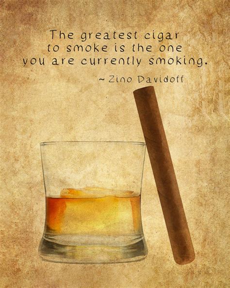 Cigar Art Cigar Poster Whiskey Print Bourbon Scotch Cigar Etsy