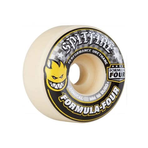 Roda Spitfire Formula Four Conical Full Yellow Print 56mm 99Du