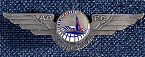 Badge Civilian Pilot United States Air Corps Ferry Command National