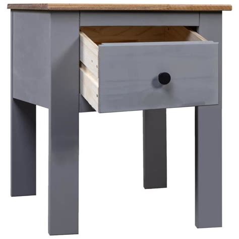 Table De Chevet Gris X X Cm Pin Gamme Panama Mothinessto Ly