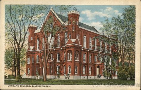 Lombard College Galesburg, IL Postcard