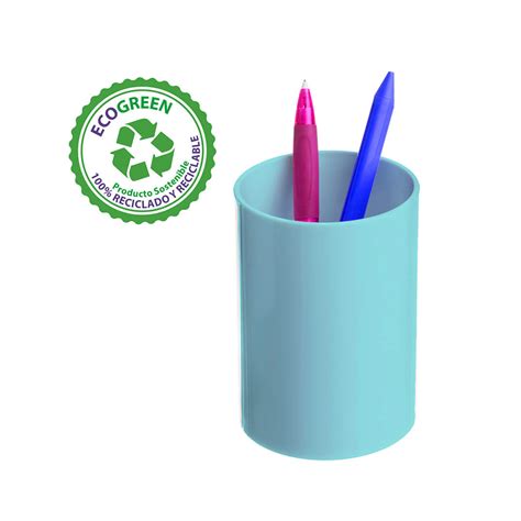 Portalápices Sostenible Ecogreen azul pastel PMC