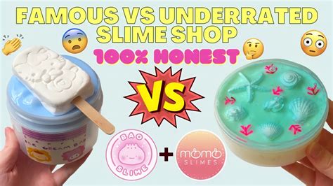 Famous Vs Underrated Slime Shop Review Momo Slimes Bao Slime Asmr