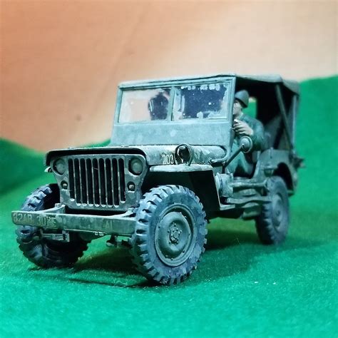 Us Willys Mb Jeep Plastic Model Military Vehicle Kit 135 Scale