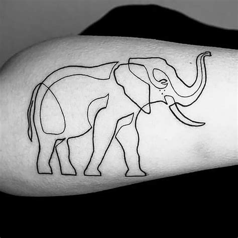 Baby Elephant Silhouette Tattoo