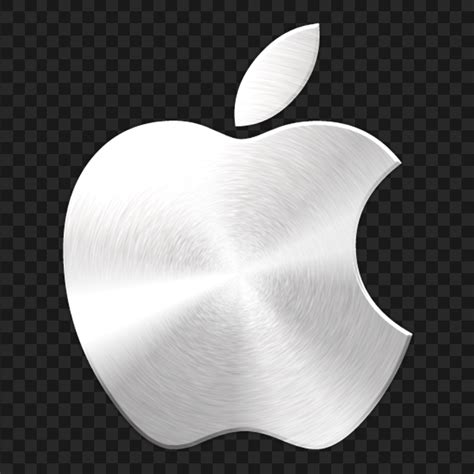 Silver Metal Apple Logo Icon PNG | Citypng