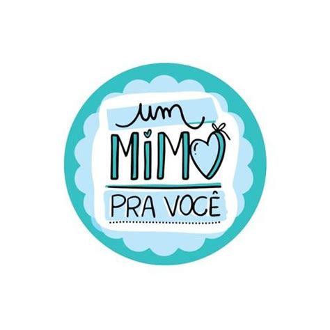 Etiquetas Adesivas Um Mimo Pra Voc Azul Adesivos Recebidos Cm