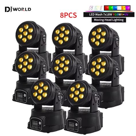 Pcs Led X W Moving Head Light Rgbwa Uv In Professional Stage